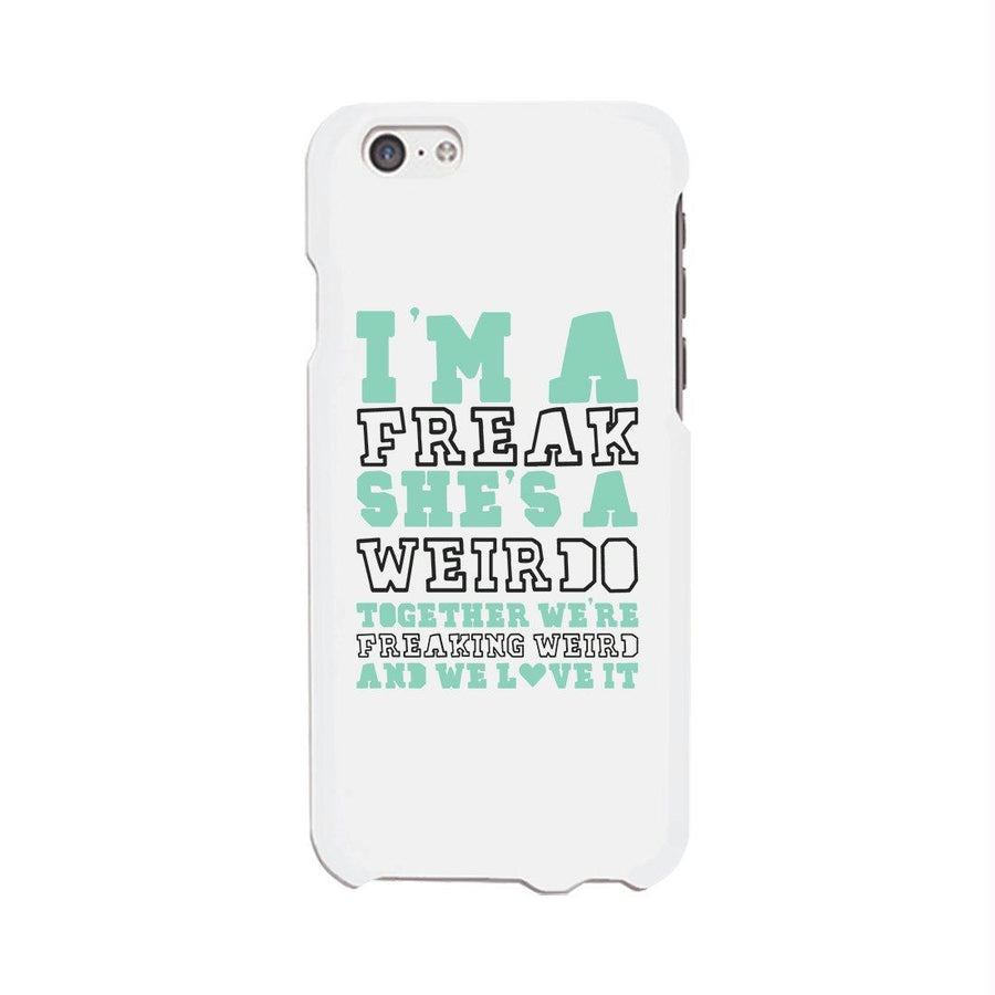 Freak and Weirdo BFF Matching White Phone Cases Best Friend