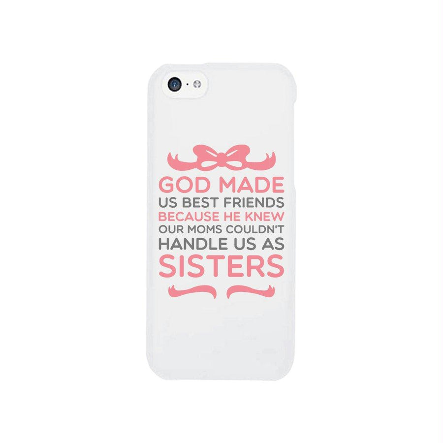 God Made Us Best Friend Matching White BFF Phone Cases