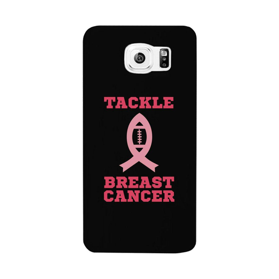 Tackle Breast Cancer Football Black Phone Case