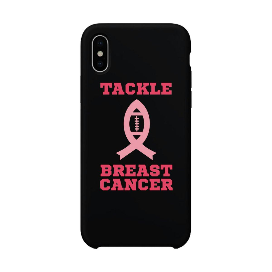 Tackle Breast Cancer Football Black Phone Case
