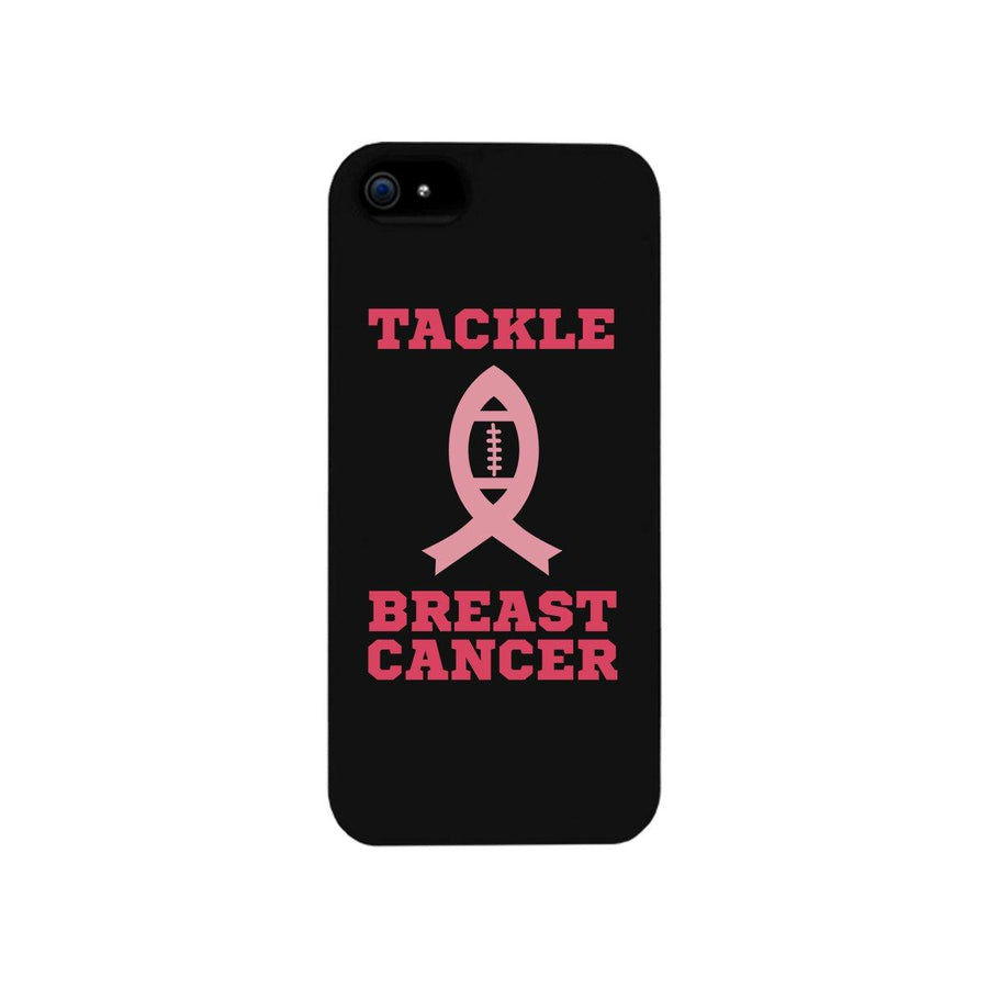 Tackle Breast Cancer Football Black Phone Case