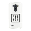 Saturday White Phone Cases For Apple, Samsung Galaxy, LG, HTC Gift Ideas
