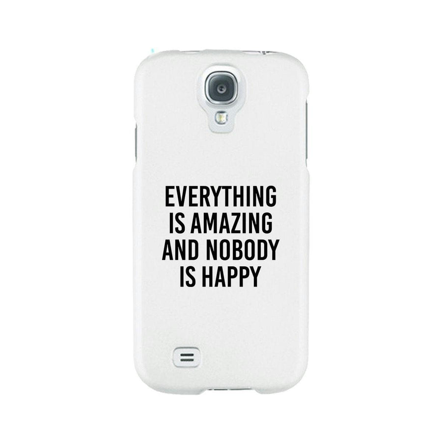 Nobody Happy White Slim Fit Cute Phone Cases For Apple, Samsung Galaxy, LG, HTC