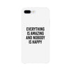 Nobody Happy White Slim Fit Cute Phone Cases For Apple, Samsung Galaxy, LG, HTC