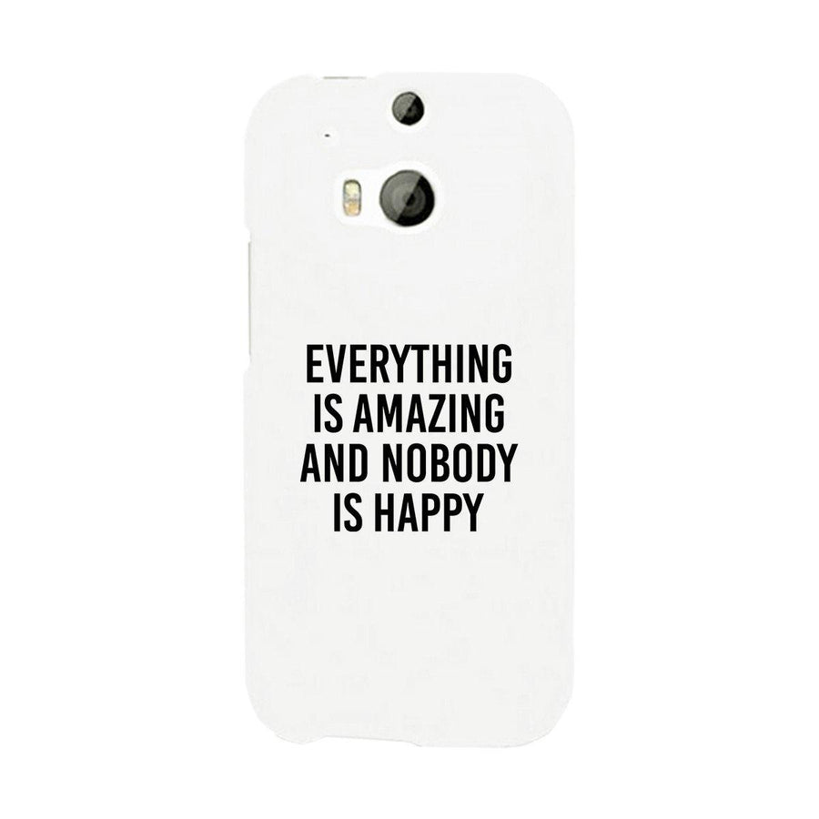 Nobody Happy White Slim Fit Cute Phone Cases For Apple, Samsung Galaxy, LG, HTC