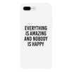 Nobody Happy White Slim Fit Cute Phone Cases For Apple, Samsung Galaxy, LG, HTC