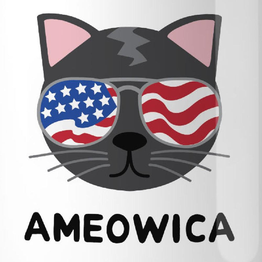 Ameowica 11oz Funny 4th Of July Decorative Gift Mug For Cat Lovers