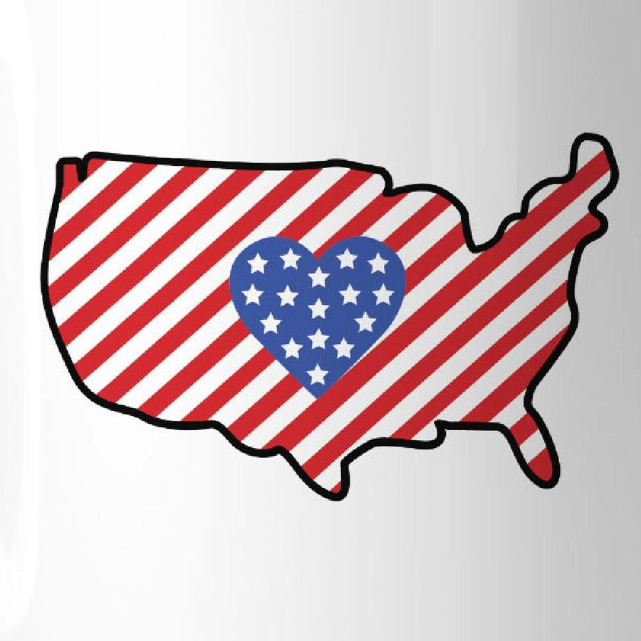 American Flag Patterned USA Map Coffee Mug Gift Ideas For Army Dads