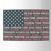 50 States Us Flag American Flag Coffee Mug Microwave Dishwasher Safe