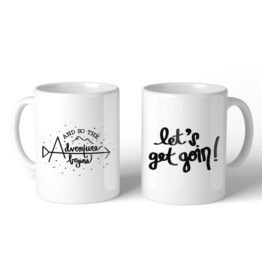 And So The Adventure Begins White Mug