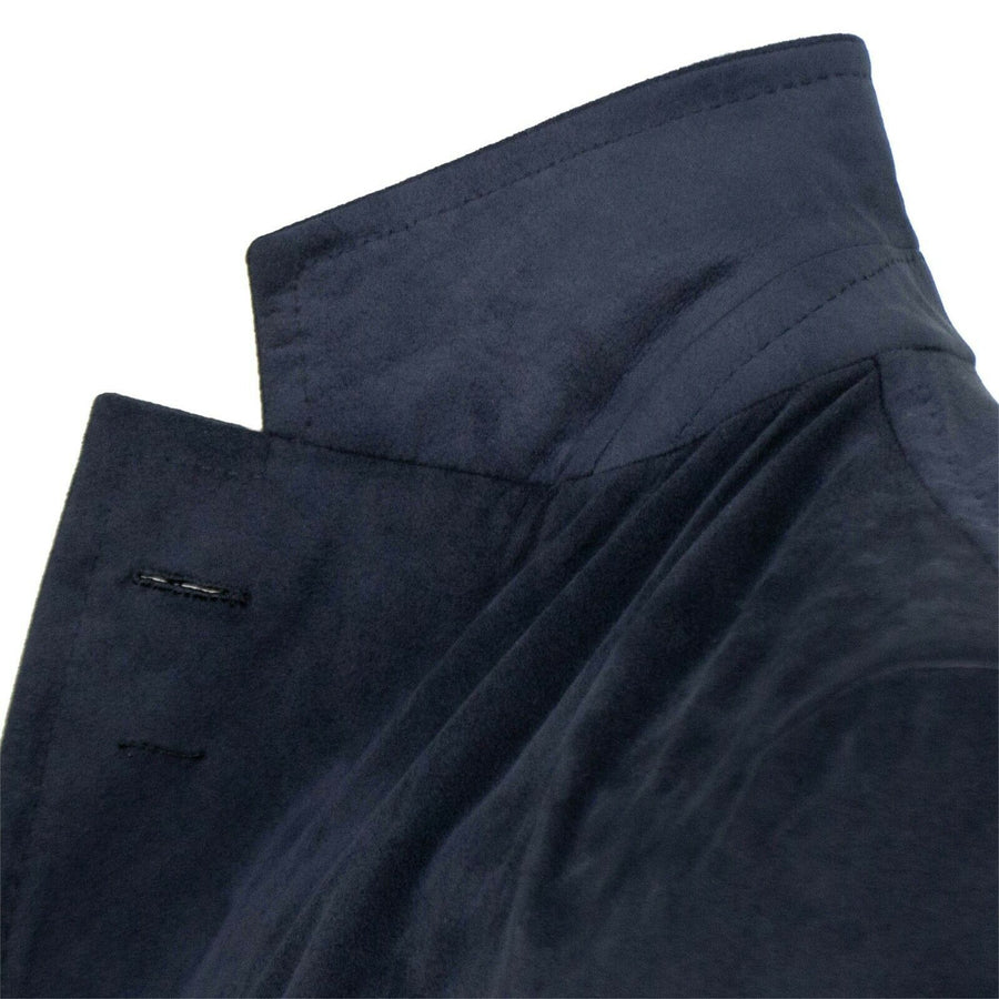 Drop 9 Suede 3 Roll 2 Button Sport Coat - Navy Blue