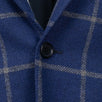 Drop 8 Check Wool 3 Roll 2 Button Sport Coat - Blue