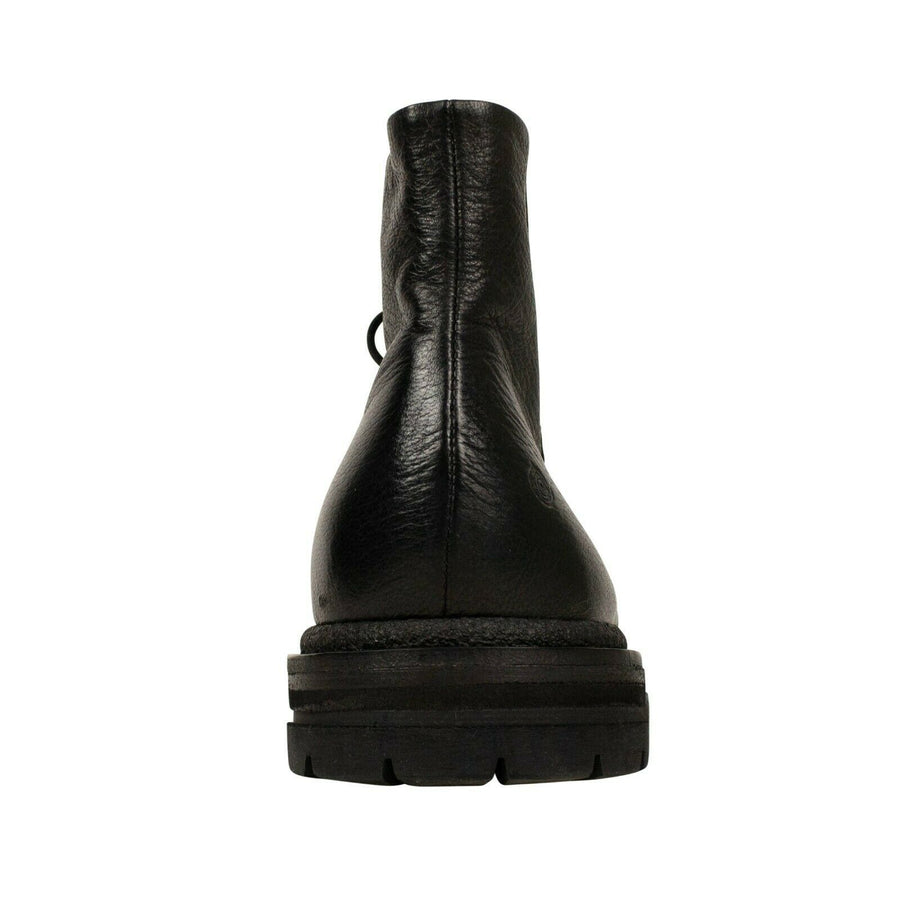 Gommone Lace Up Leather Boots - Black