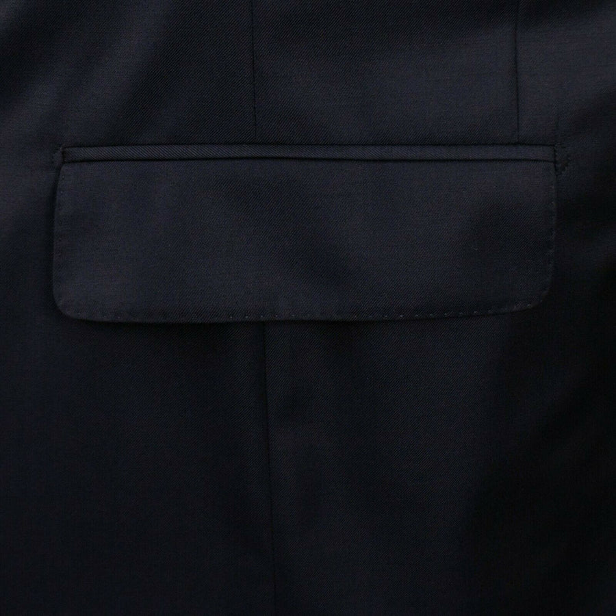 Drop 6 3 Roll 2 Button Wool Sport Coat - Navy Blue