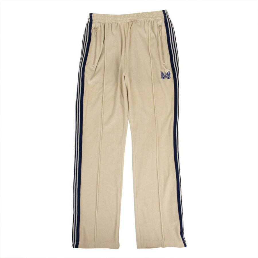 Velour Side Stripe Track Pants - Beige