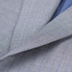 Striped Wool Two Button Suit - Light Gray
