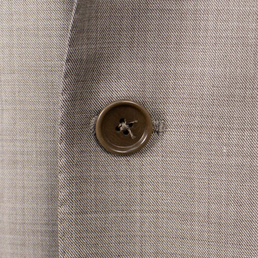 Drop 7 Wool 3 Roll 2 Button Slim/Trim Fit Suit - Tan