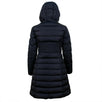 'Talev' Down Filled Quilted Puffer Long Coat - Navy Blue
