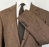 Wool Blend 3 Roll 2 Button Suit - Brown