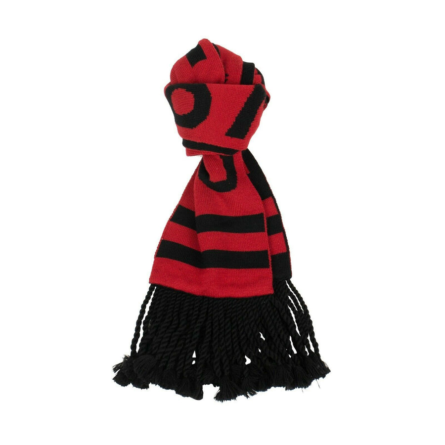 Women's Wool Blend 'Sorry Not Sorry' Scarf - Black And Red