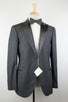Wool Satin Peak Lapels Tuxedo - Gray