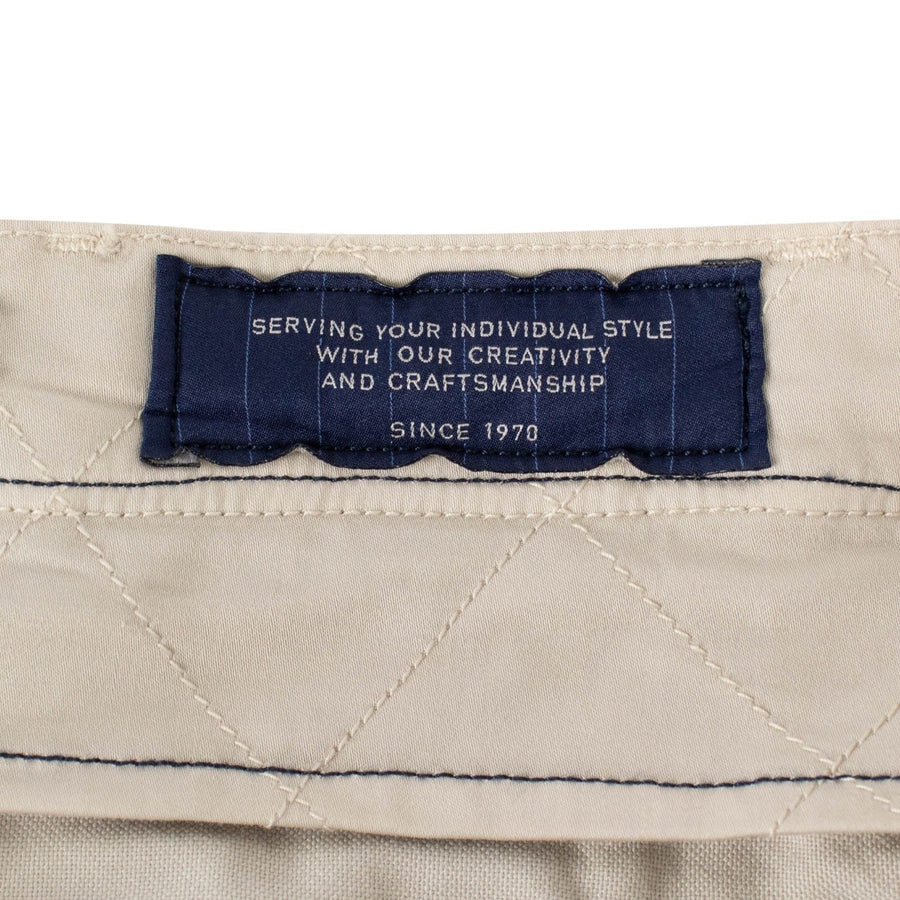 Beige Cotton Blend Pants