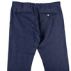 Blue Cotton Blend Dress Pants