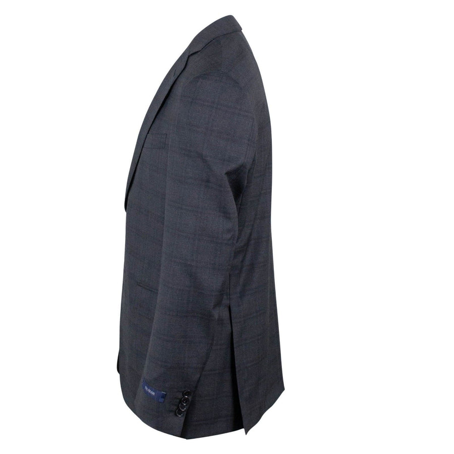 Drop 8 Checked Wool Two Button Suit - Gray