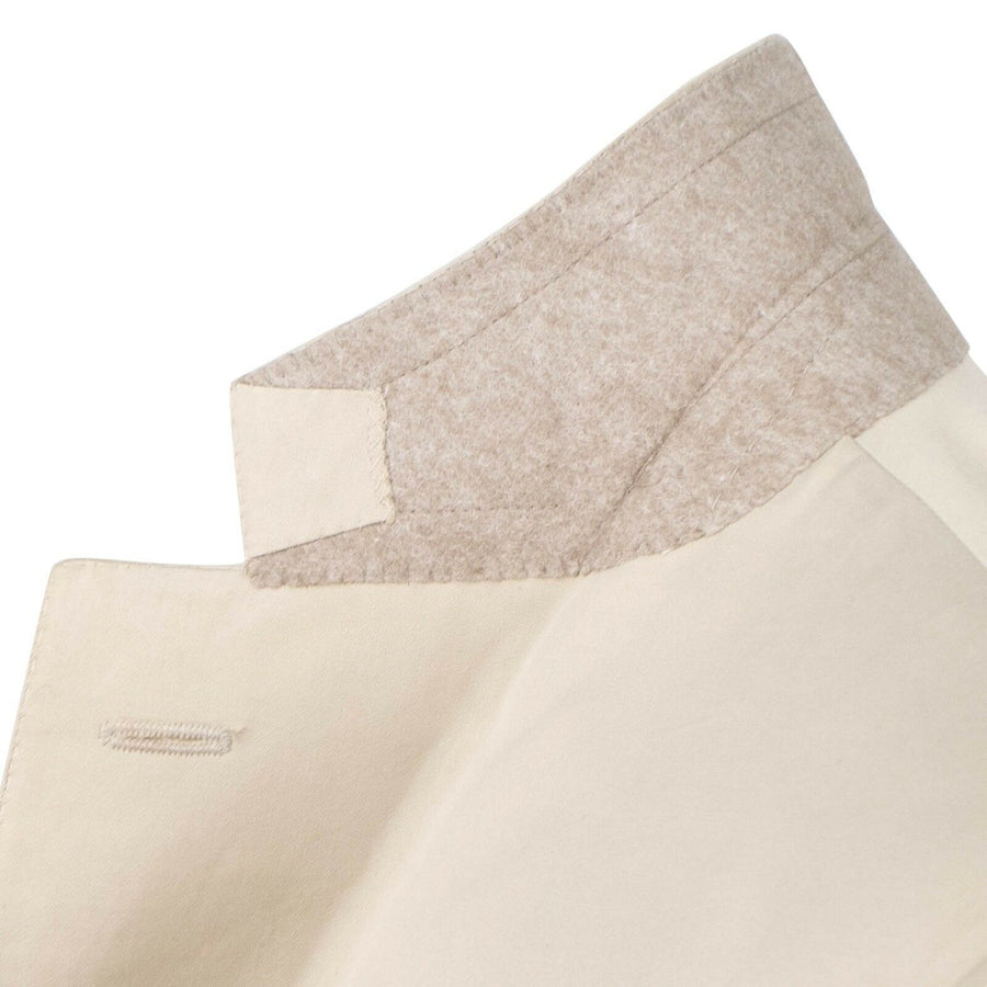 Drop 7 Cotton 3 Roll 2 Button Slim/Trim Fit Suit - Tan