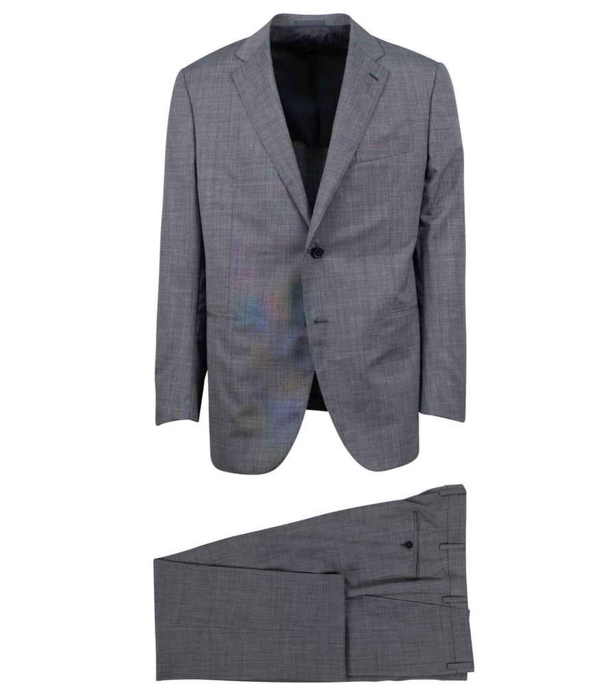 Drop 7 Birdseye Wool Two Button Suit - Gray