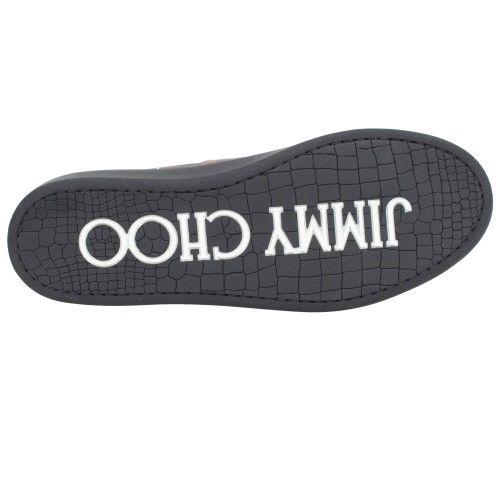 Portman Leather Lace-Up Low-Top Sneakers - Red / Black