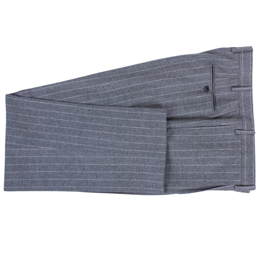 Doriani By Caruso Drop 7 Pin-Striped Wool Three Roll Two Button Suit - Gray