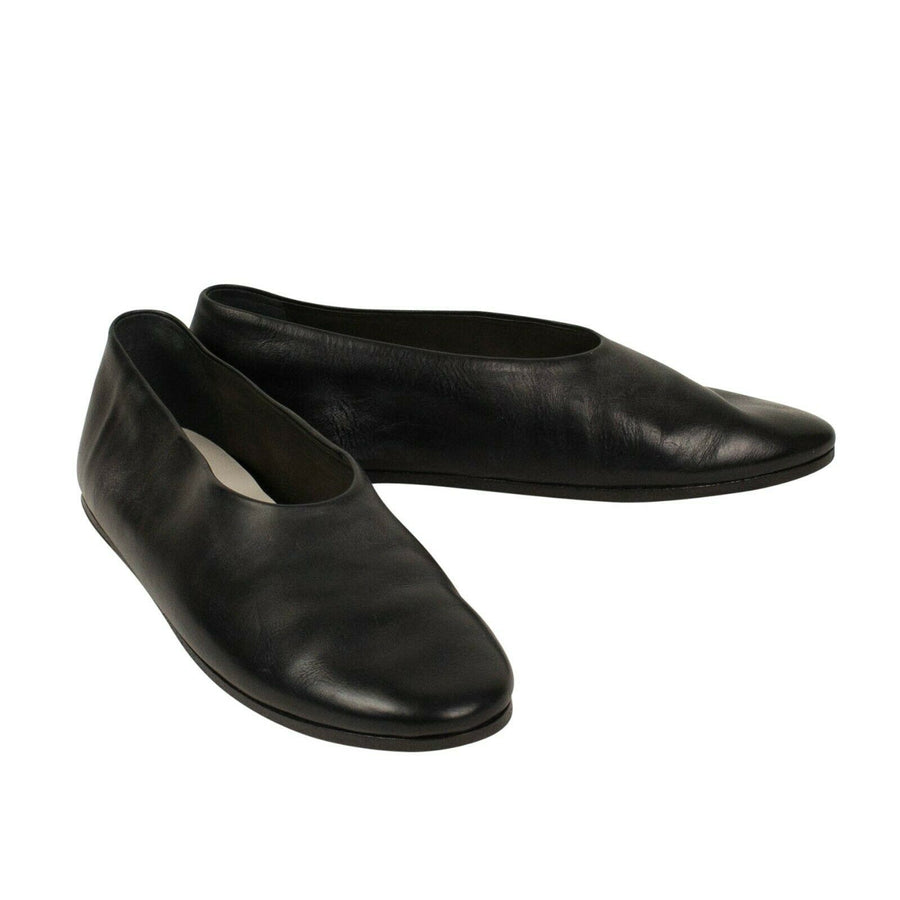 Caltellaccio Leather Flats - Black