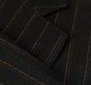 Drop 6 Striped Wool 2 Button Suit - Black