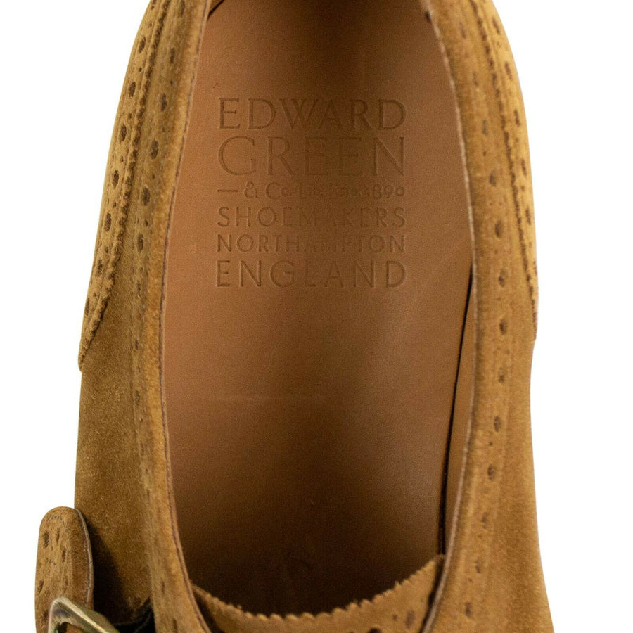 Suede Single Monk Strap Dress Shoes - Brown