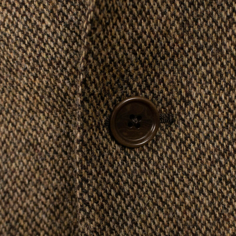 Drop 7 Tweed Wool Three Roll 2 Button Sport Coat - Brown