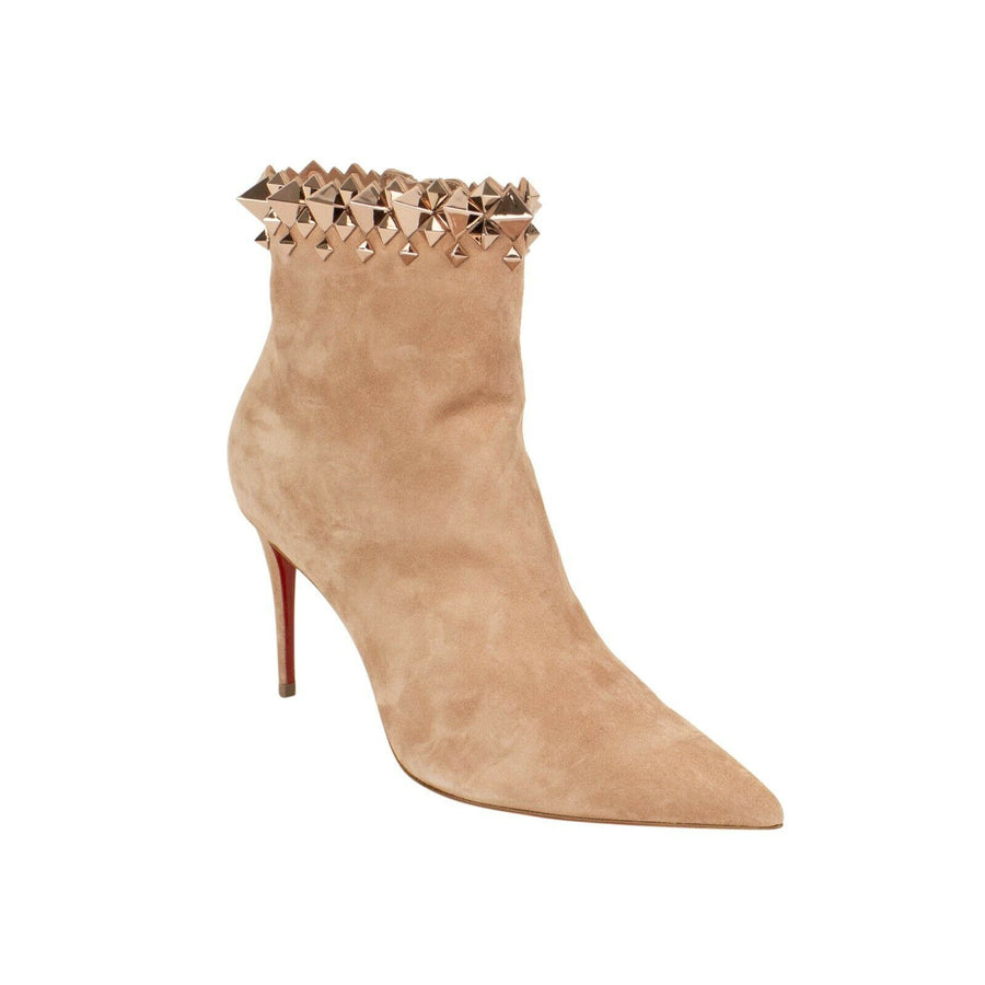 Suede 'Firmamma' 85 mm Booties - Nude
