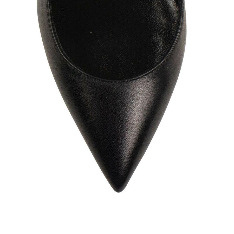 Leather Opyum YSL Logo Pumps - Black