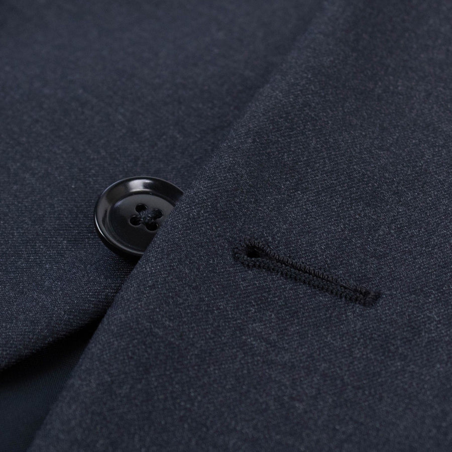 Drop 6 Wool Two Button Solid Suit - Charcoal Gray