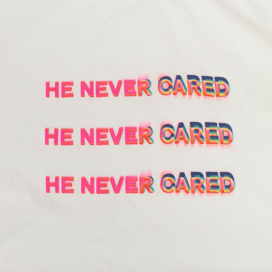 Cotton He Never Cared T-Shirt - White