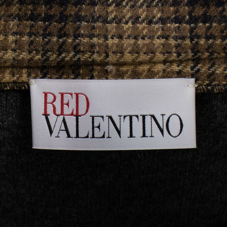 Houndstooth Check Print Bomber Jacket  - Brown