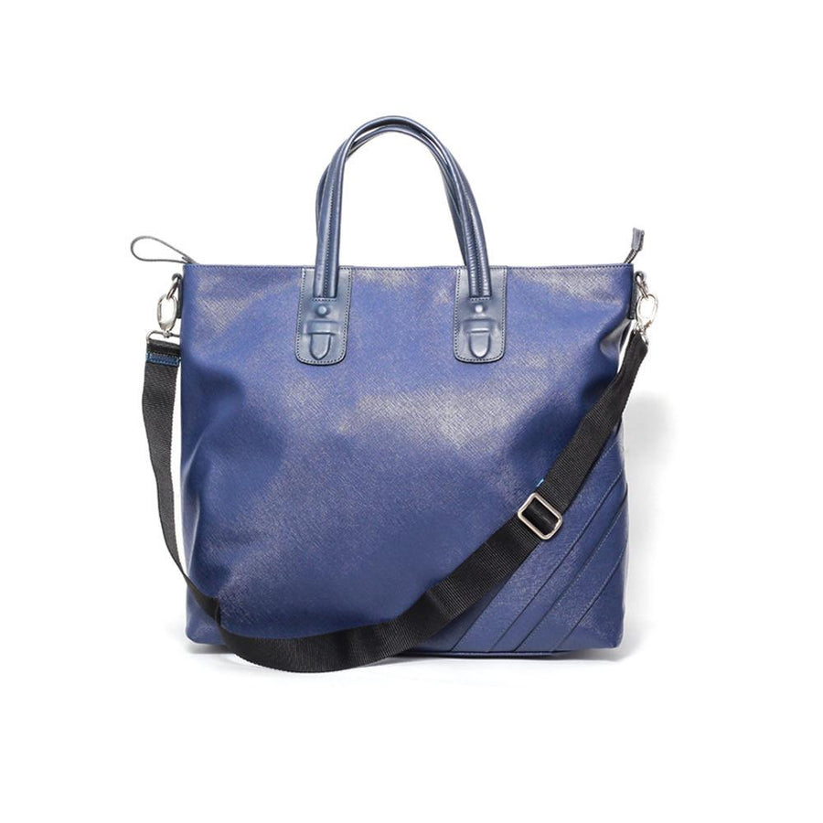Saffiano Leather Zippered Tote Bag