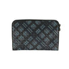 Leather Urbandoc In Tartan Dots Document Case - Blue