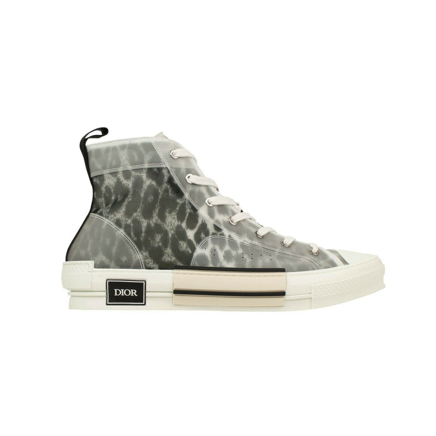 Animal Print 'B23' High-Top Sneakers - White