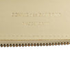 Leather Travel Organizer Zip Around Wallet - Cream
