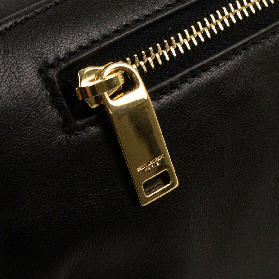 Leather Gem Stud Gold YSL Embellished Belt Bag - Gold