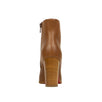 'Adox' 85mm Leather Boots Heels - Brown