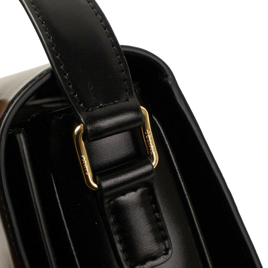 Calfskin Leather Medium Triomphe Cross Body Bag - Black