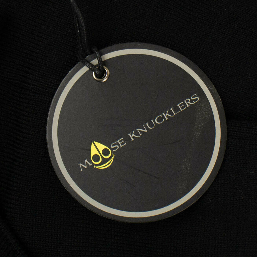 Kids Fur Pom Pom Maple-leaf Hat - Black/ Burgundy