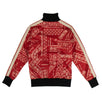 Bandana Zip-Up Track Jacket - Red